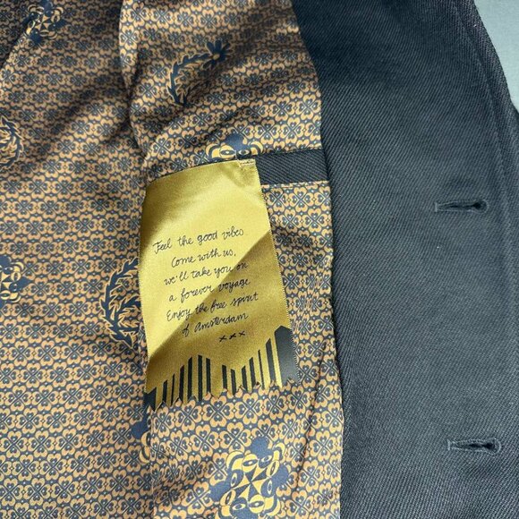 Brand New Scotch Soda Men's Embroidered Wool-Blend Blazer Size M - Picture 9 of 13